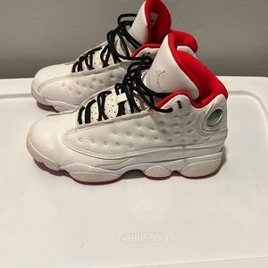 Nike air Jordan’s white and red, kids size 6 barely worn